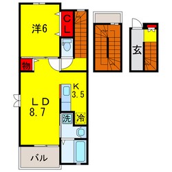 プラーンドルⅠの物件間取画像